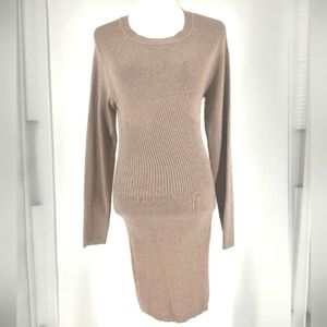 BB Dakota Light Taupe Sweater Dress